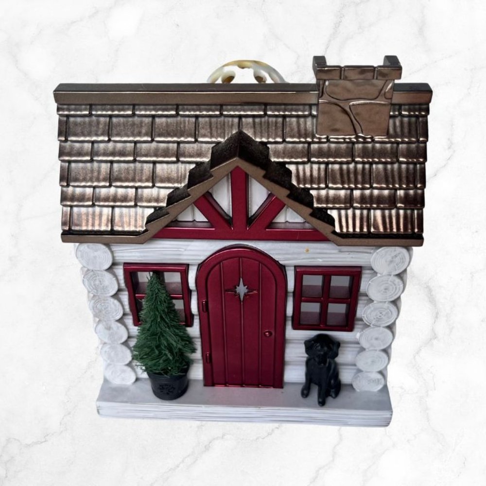 Bath And Body Works Christmas Log Cabin with Dog